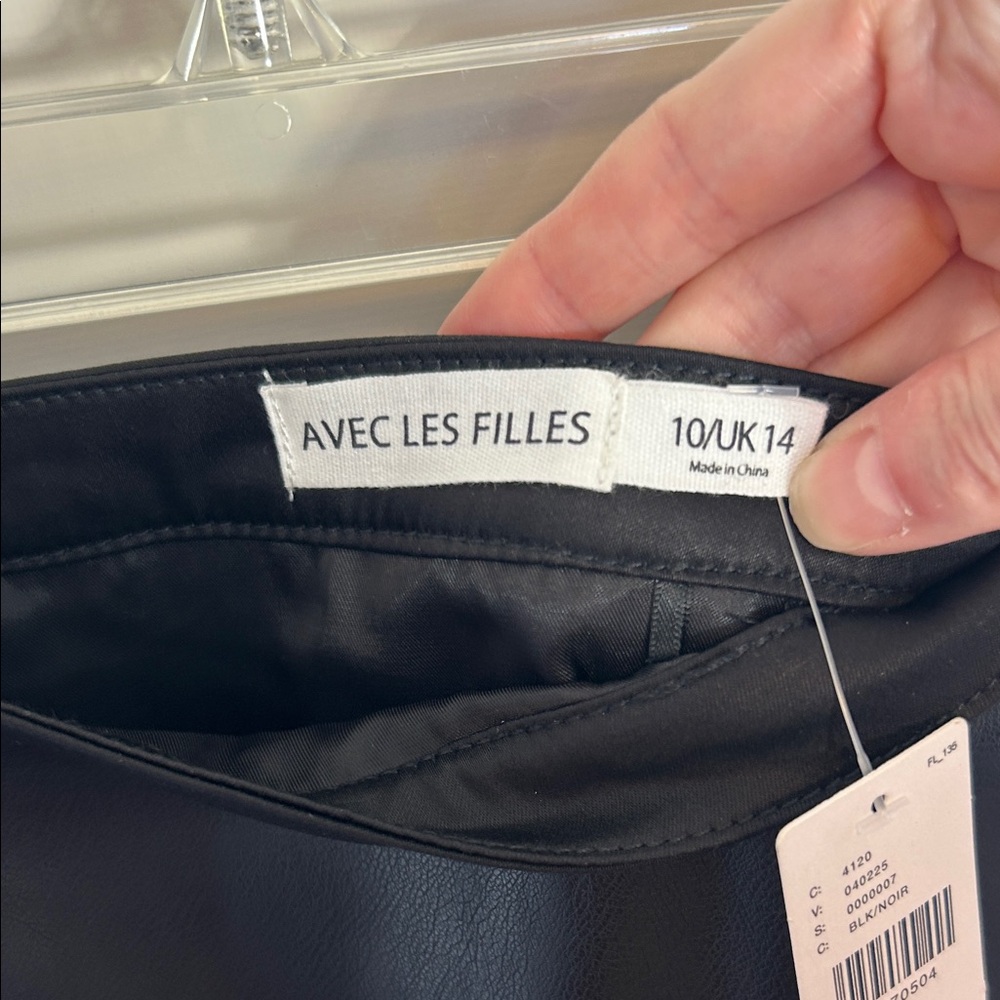 NWT Anthropologie Avec Les Filles Faux Leather Mini Skirt - Size 10 - Picture 6 of 7